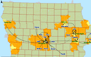 Map of homelessness patterns